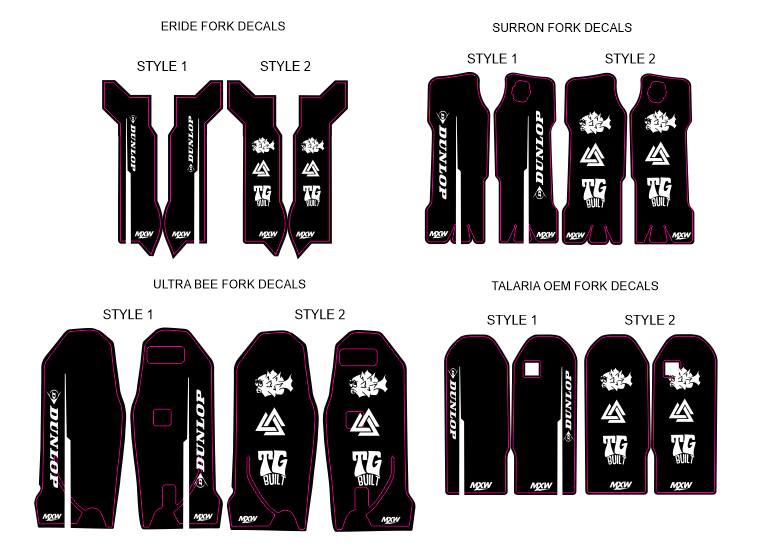 MXWraps Express Fork Decals