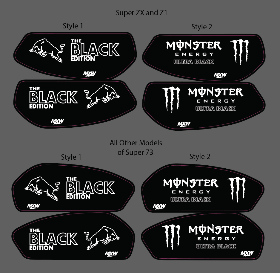 Energy Edition Super73 Battery Decals