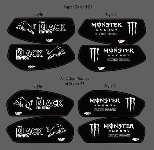 Energy Edition Super73 Battery Decals