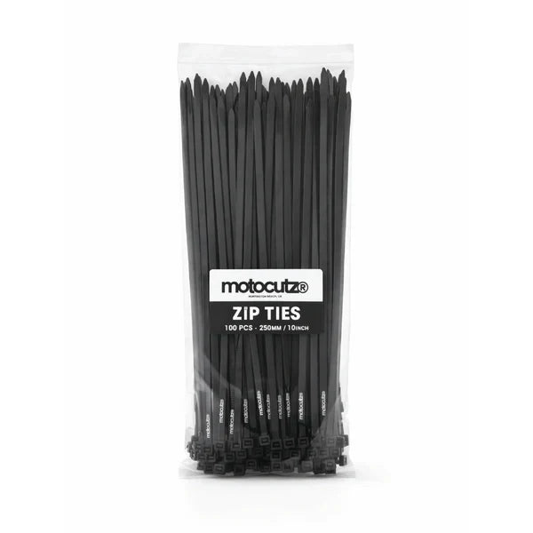 MOTOCUTZ LOGO ZIP TIES - 10in, 100 Pack