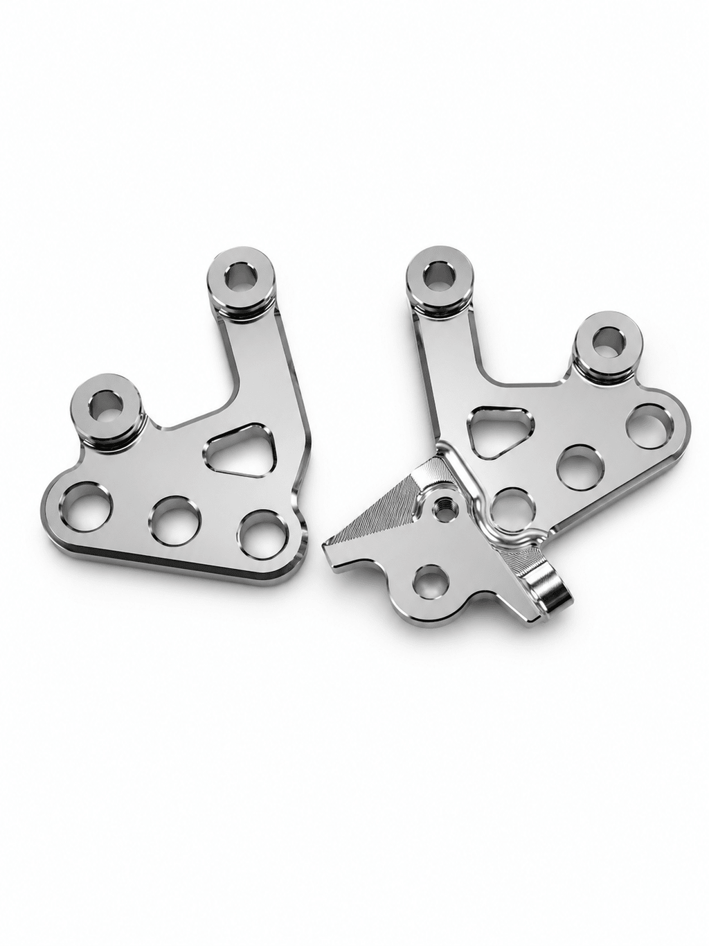 Chrome Silver Foot Peg Brackets for Sur-Ron Light Bee X & E-Ride Pro – Heavy Duty Upgrade