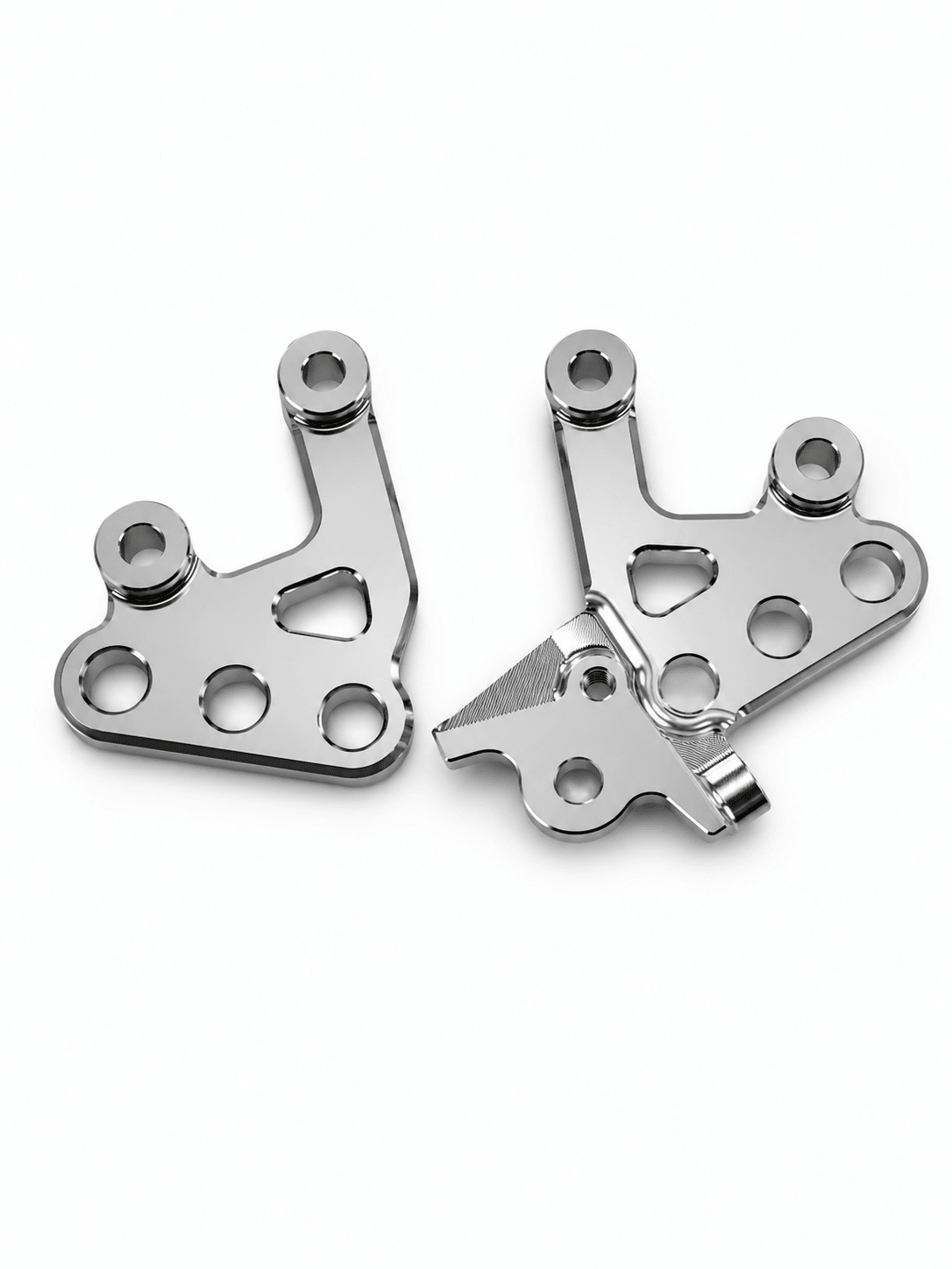 Chrome Silver Foot Peg Brackets for Sur-Ron Light Bee X & E-Ride Pro – Heavy Duty Upgrade