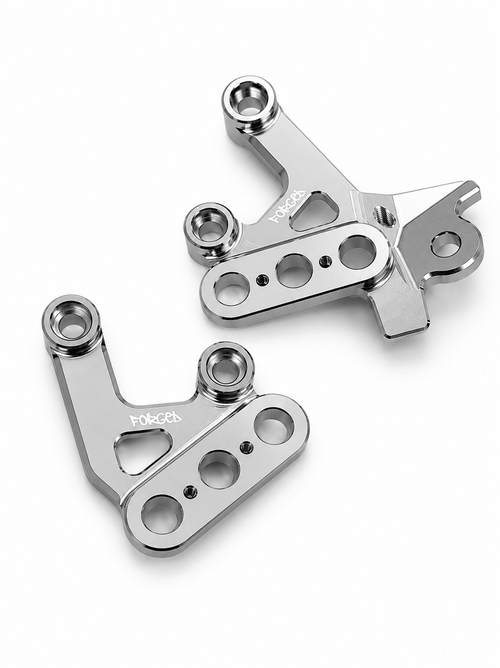 Chrome Silver Foot Peg Brackets for Sur-Ron Light Bee X & E-Ride Pro – Heavy Duty Upgrade